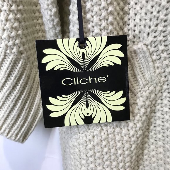 Cliché Couture Cowl Neck Turtleneck Sweater Lg - Picture 4 of 8